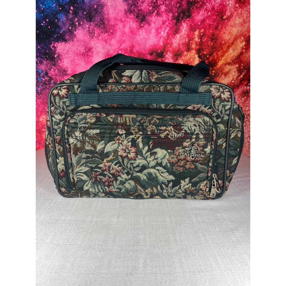 1990 Atlantic Floral Tapestry Carry On Travel Bag 9705